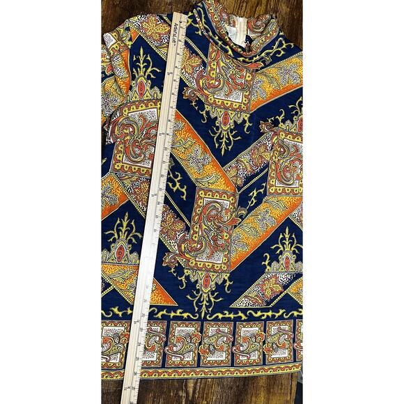 Vintage Hooper Vienna Model Shirt Womens Medium Paisley Austria 70s Blouse Retro - Picture 11 of 13